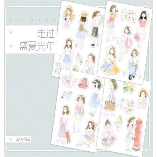 2020 Summer Time Card Making DIY Scrapbooking Label Sticker Adhesive Journal Stickers Sheets