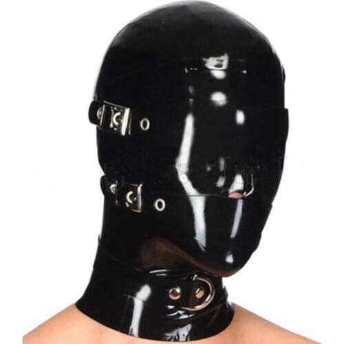 Latex Mask Sexy Rubber Unisex Hood Gummi Catsuit Wear sex toys for couples bdsm mask bdsm sex restraints bdsm mask sex toys