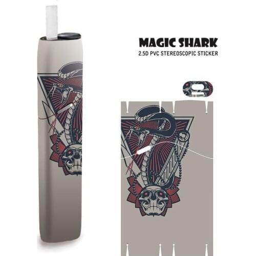 Magic Shark Eagle Case Skull Sticker For IQOS 3 Multi E Cigarette For IQOS3 Case Cover E Cigarette Sticker Film