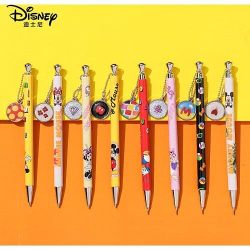 Disney Frozen Donald Duck Cartoon Student Stationery Cute Mechanical Pencil + Creative Mickey Ballpoint Pen Set School Supplies