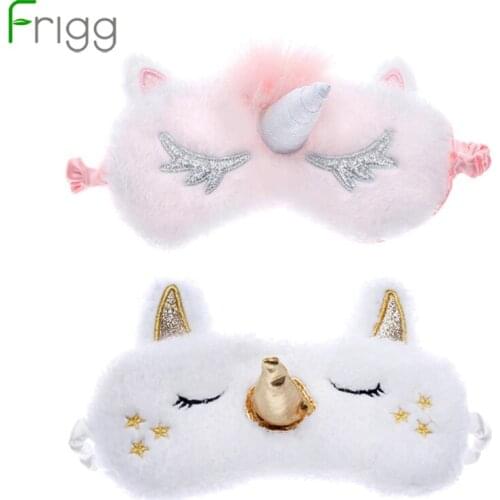 Frigg Cute 3D Unicorn Sleeping Eye Cover Unicorn Party Favors Blindfold Eye Mask Happy Birthday Party Decoration Supplies