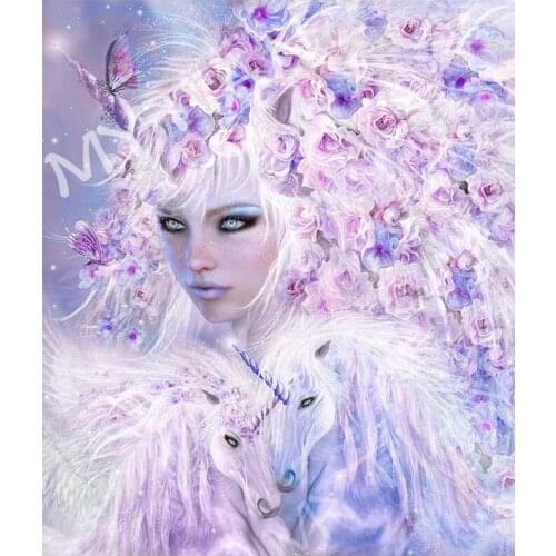 Purple flower Fairy wedding decor Embroidery Pattern resin full square/round diamond 5D DIY paintings Cross stitch mosaic arts