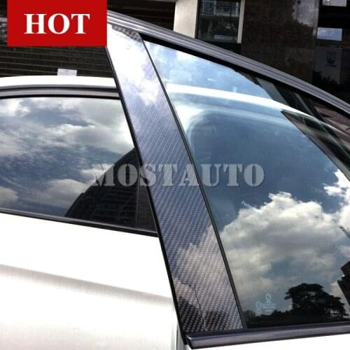 Carbon Fiber Window B Pillars Posts Cover For BMW 1 Series 3 Series 5 Series F07 F10 F20 F30 Car Accessories Interior Car Decor