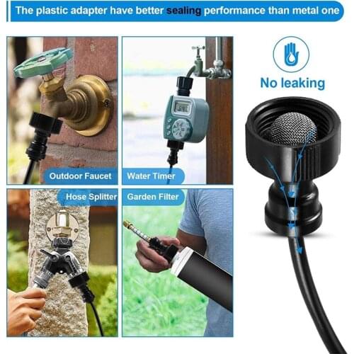 Outdoor Misting System 50 FT Misting Hose 18 Mist Nozzles Misters for Outside Patio Producing Cool Mist in Greenhouse