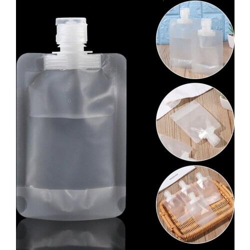 10 Pcs 10/30/50/100ml Clear Reusable Leak Proof Liquid Dispenser Bags Refillable Pouches Cosmetic Containers Squeezable Reusable