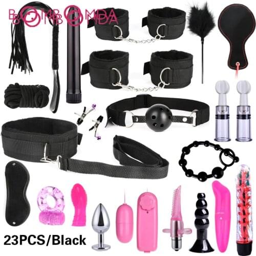 Sex Shop Vibrator For Women Clitoris Stimulate BDSM Bondage Set Sex Toy For Couples Anal Dildo Plug Penis Vibrating Ring For Men