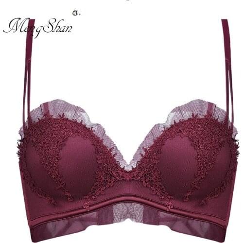 Sexy Enchantment Peach heart Lace Water soluble flower Beautiful back Underwear Small chest Gather together Breast collectionBra