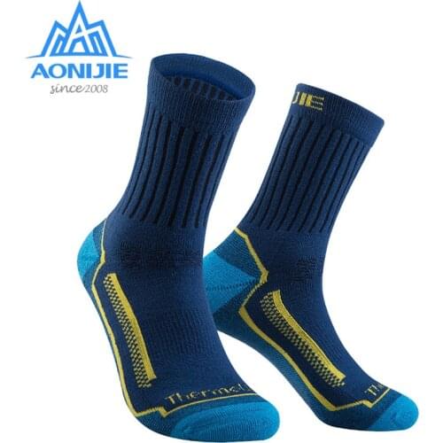 AONIJIE E4100 Wool Sport High Socks Men Women Socks Running Hiking Camping Cryling Socks