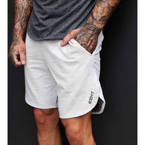Fitness Bodybuilding Men Shorts Man Summer Gyms Workout Male Breathable Mesh Quick Dry Sportswear Jogger Beach Short Pants
