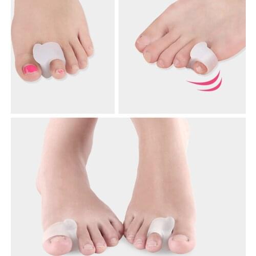 1Pair Toe Separator Insoles Ring Separation Hallux Valgus Correction Pad Finger Toe Separator Correction Pad Foot Care Tool