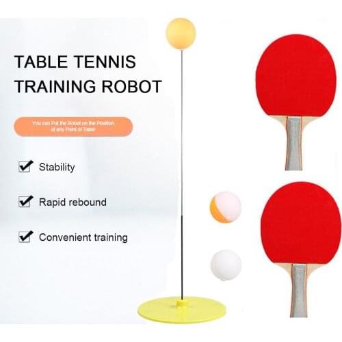 Tables Tennis Rebound Trainer Paddle PingPong Training Equipment Rebound Shaft Backbound Machine Practice For Children Adults
