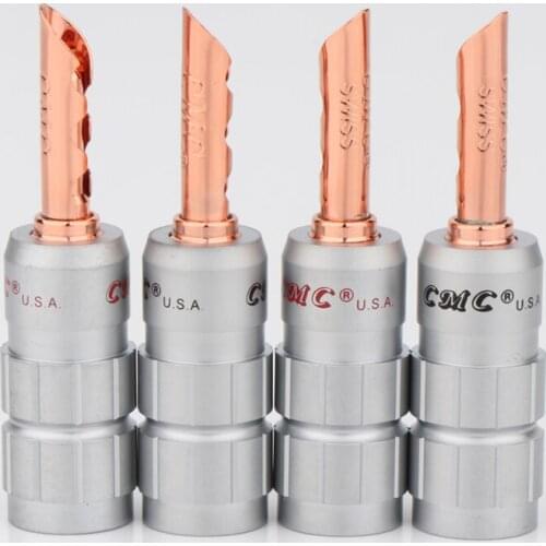 High Performance CMC Red Pure Copper Speaker Cable Banana Plugs hifi Audio Grade connector