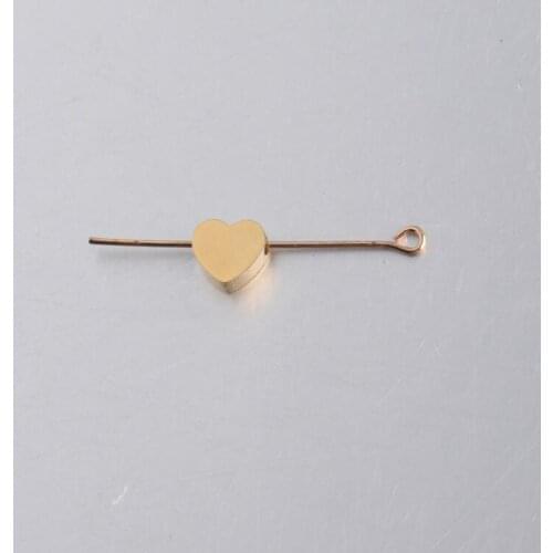 New 5PCS Mirror Polished Stainless Steel Heart 8x7.4mm 1.8mm hole Spacer Beads Fits Diy Handmade Charms Bracelets Accessories