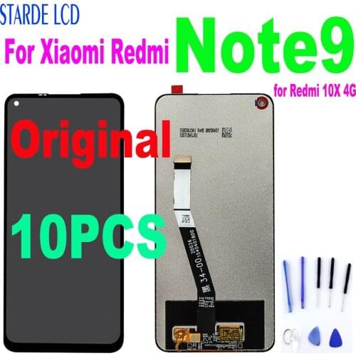 10PCS Original LCD For Xiaomi Redmi Note9 Display Touch Panel Screen Digitizer Assembly For Redmi 10X 4G Glass Sensor Note 9 LCD
