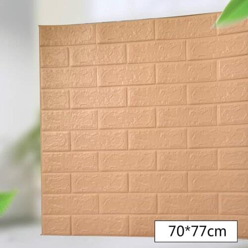 70*77cm 1pcs 3D Wall Sticker Self-Adhesive Imitation Brick Marble Embossed DIY Home Decoration Wallpaper Kidroom Kitchen Bedroom