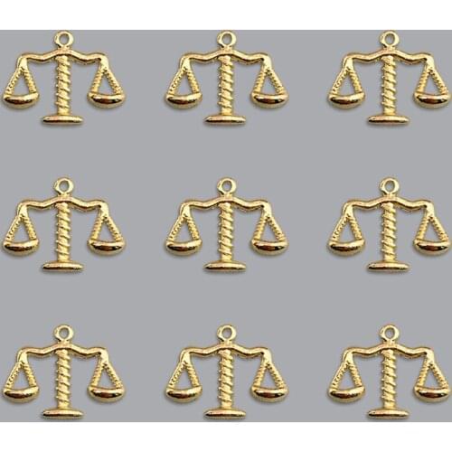 10Pcs/lot Golden Scales Charms 24x19mm Trendy Metal Alloy Pendants For Necklace Earrings Handmade DIY Jewelry Making Wholesale