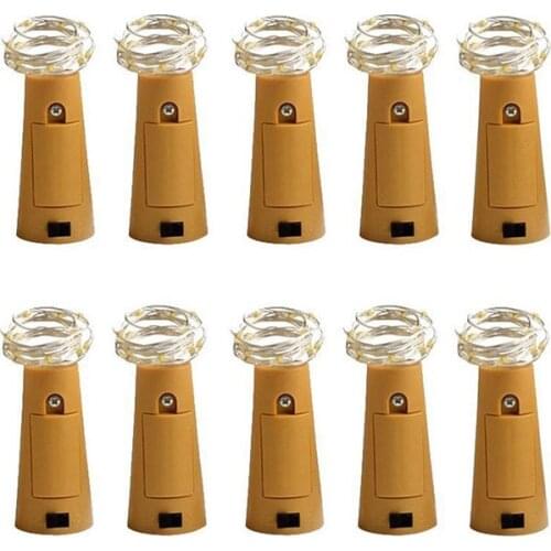 10 pieces Battery included Wine Bottle Cork Fairy Lights Christmas Decoration LED String Light For Room Home Party Holiday Decor