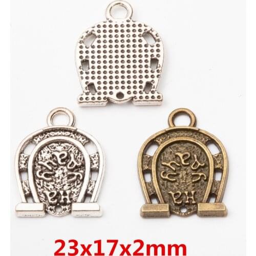 15pcs Vintage Animal horseshoe Pendant Charm for Jewelry Making DIY Handmade Horse Pendant 5768