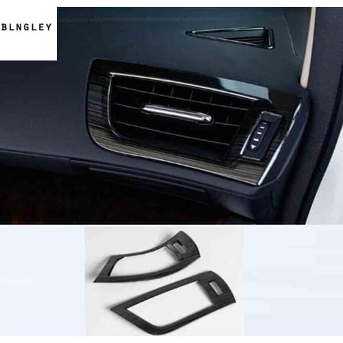 2pcs/lot Car sticker stainless steel front both sides air conditioning outlet decoration cover for 2015-2019 Toyota Alphard