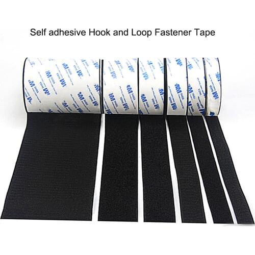 3M/lot Strong Self Adhesive Velcros Fastener Tape Nylon Hooks and Loops Sticker Magic Tape with Glue for DIY 20/25/30/38/50mm