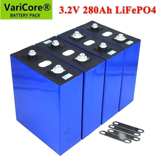 4pcs VariCore 3.2V 280AH battery pack LiFePO4 12V 24V 280000mAh for E-scooter RV Solar Energy storage system Travel Batteries