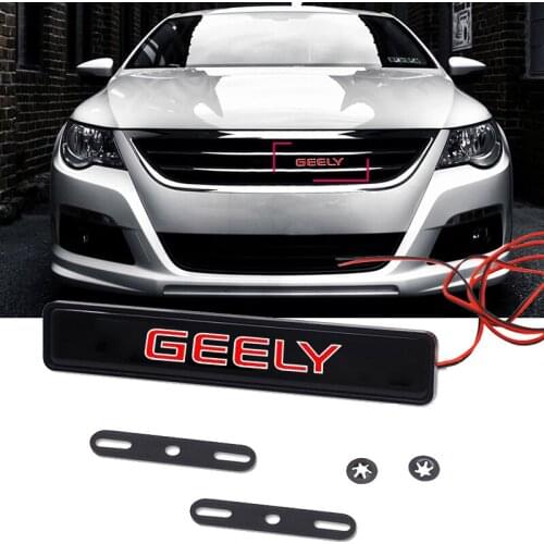 ABS Car Grill Light Emblem Styling for Geely Logo Emgrand EC7 EC8 X7 7 GE GT EV8 EX7 Vision CK GE MK Bl King Kong Gx7 Decoration