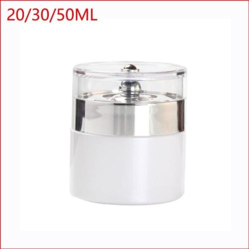 20g/30g/50g white Cream Jar Refillable Bottles Cream Empty Small Travel Makeup Containers w silver cap 100pcs/lot