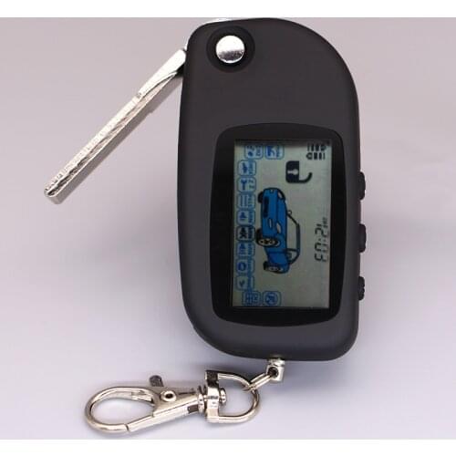 A6 uncut case with A6 key fob keychain remote controller for starline A6 two way auto car alarm free shipping