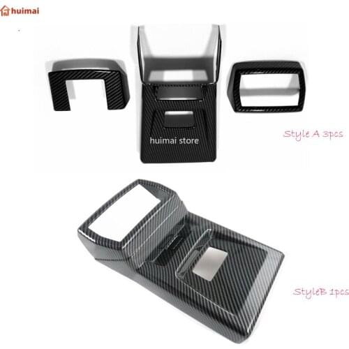 Carbon Fiber For Audi A3 8Y 2021 Rear Air Condition Vent Cover Trim Air Conditioner Outlet Frame Decoration Cover