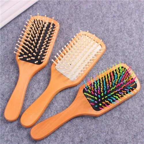 1pc Wood Comb Professional Anti-static Cushion Hair Loss Massage Brush Hairbrush Comb Scalp Hair Care Healthy Bamboo Comb