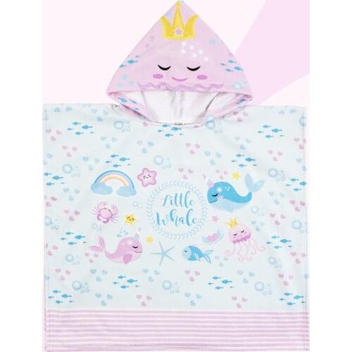 Baby Child Panço Beach Towel Little 2-3 age size: 50x50 cm, inner face 100 Cotton curling, outer face velvet soft in texture