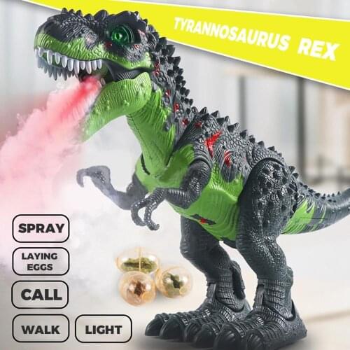 47cm large Spray Dinosaur Tyrannosaurus Robot Model Cartoon Animal Electric Sounds Walking Dinosaurio Educational toy Kids Toys