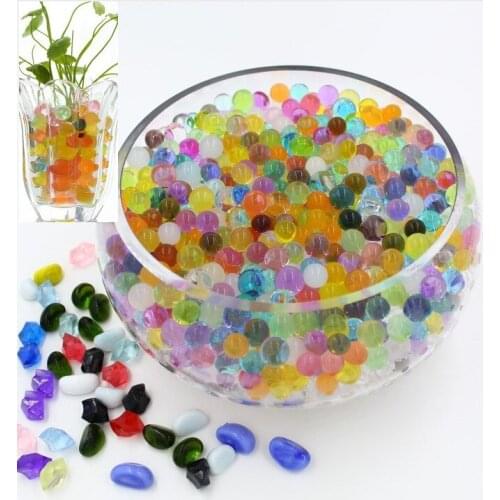 500PCS/5Bag best-selling Crystal Earth Grown Beads Lovely Hydrogel Magic Gel Jelly Ball Vase Decorated Weeding Decoration