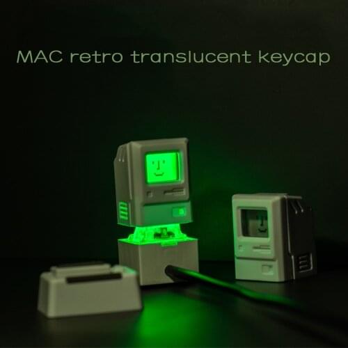 Classic retro apple mac desig mechanical keyboard keycaps Personalized cute keycaps translucent keycaps ESC Key + 1.5U Tab Key