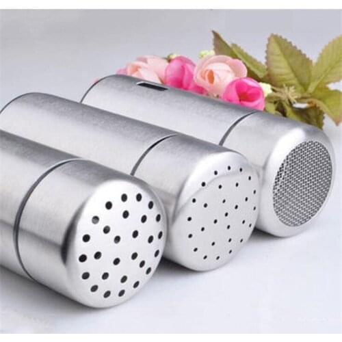 Kitchen Spice Storage Tank Big/Small/Mesh Hole Stainless Steel Condiment Spice Bottle Condiment Tissue Gadget