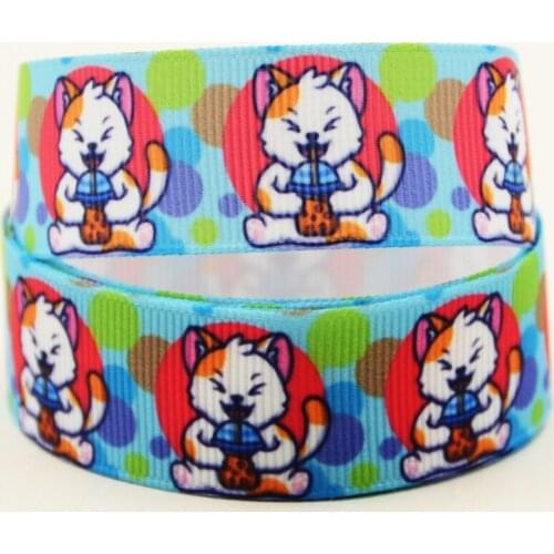 22mm 25mm 38mm 75mm Dog cartoon printed Grosgrain Ribbon party decoration 10 Yards X-04393