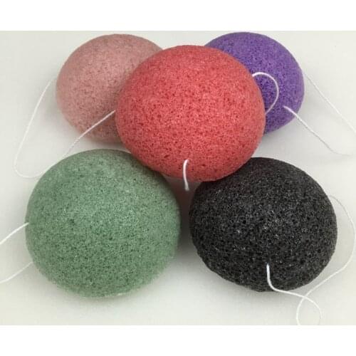 1pcs Natural Konjac Cosmetic Puff Bamboo Charcoal Cleanser Sponge Makeup Facial Cleaning Tool Smooth Beauty Essential Konnyaku