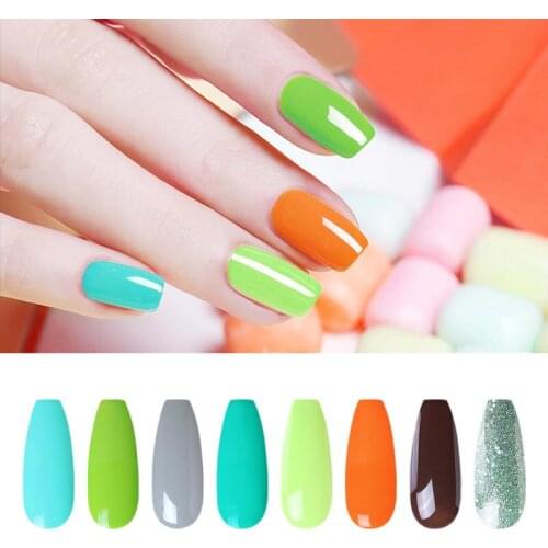 Elite99 8pieces/lot Green Color Nail Gel Set Soak Off UV LED 10ml Gel Polish Hybrid Varnish For Manicure Nail Art Lacquer Panit