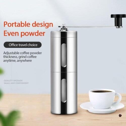 Upgrade Version Coffee Grinder Hand Manual Portable Grinder Plastic Mill Stainless Steel Handle Kitchen Mills Tools Mini 2021