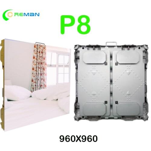 Pantalla led programable P8 fixing type rental type led display aluminium led cabinet 960X960mm P4 P5 P10