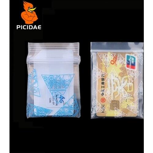 Print Miniature Zip Lock Grip Plastic Packag Bag Food Candy Jewelry blue Resealable Thick PE Self Sealing Small Package triangle