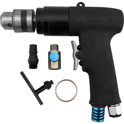 3/8 Pneumatic Drill Industrial Tapping Machine Pneumatic Gun Drilling Reversible Air Drill for Hole Drilling 2000rpm
