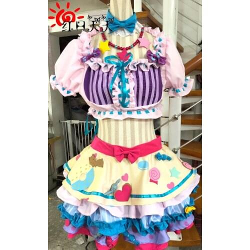 Full Set Anime! Moroboshi Kirari Sugar Lovely Lolita Dress Uniform Cosplay Costume
