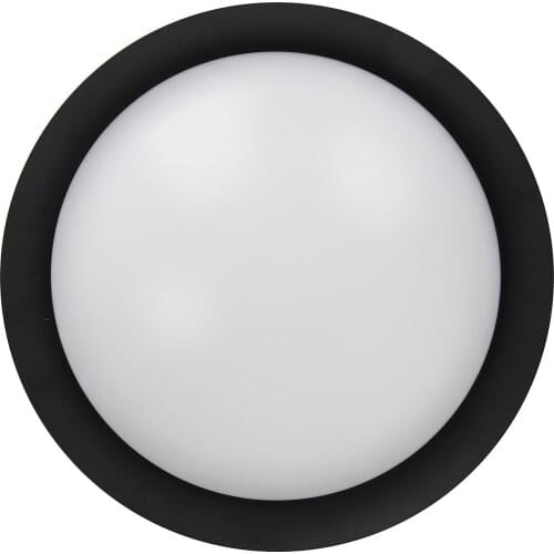 Ceiling LED lamp, plafon, round Ø 30cm 18W 1.800 lumens, warm Light 3000K, modern design, elegant and simple, black
