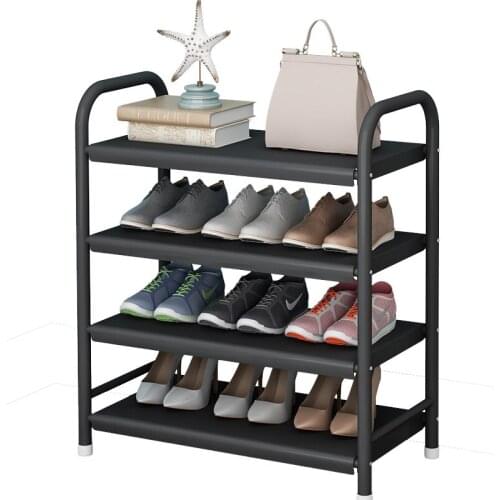 Simple shoe shelf household economic small door dustproof storage dormitory multi-storey shoe cabinet