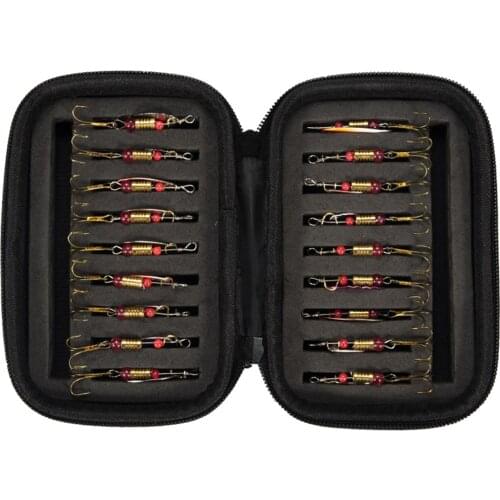 EVA Storage Zipper 16cm Box Lure Fishing Tackle Bag Portable Spoon Fly Bait Packets Hook Sequins Container Large Capacity