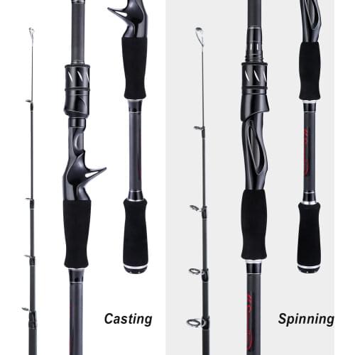 Sougayilang Top Quality 1.8M 2.1M Carbon Rod Telescopic Rod Spinning/Casting Rod Fishing Tackle Rod Travel Rod 5-10LB Fishing