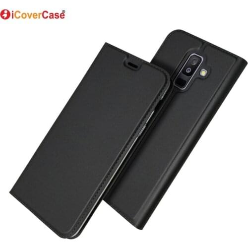 Ultra-thin PU Leather Flip Wallet Case Stand Cover For Samsung Galaxy A6+ 2018 (6.0 inch)