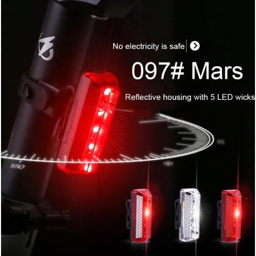 XC USHIO 5 Led Bicycle Taillight USB Charging 70 Lumen Waterproof 5 Modes Safety Warning Cycling Light MTB Road Bike Back Lamp