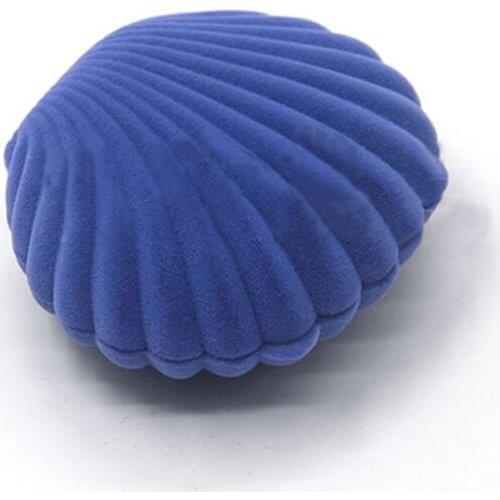 Jewery Organizer Box Rings/Earrings Storage Small Gift Box DIY craft Display Case Wedding/etc Velvet Shell Shape for Necklace